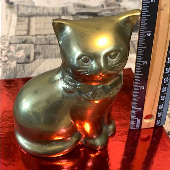 #415 Vintage Brass Cat Figure - Picture 2 of 7